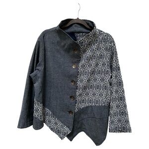 Unique Patchwork Blazer Jacket – Modern Artistic Style